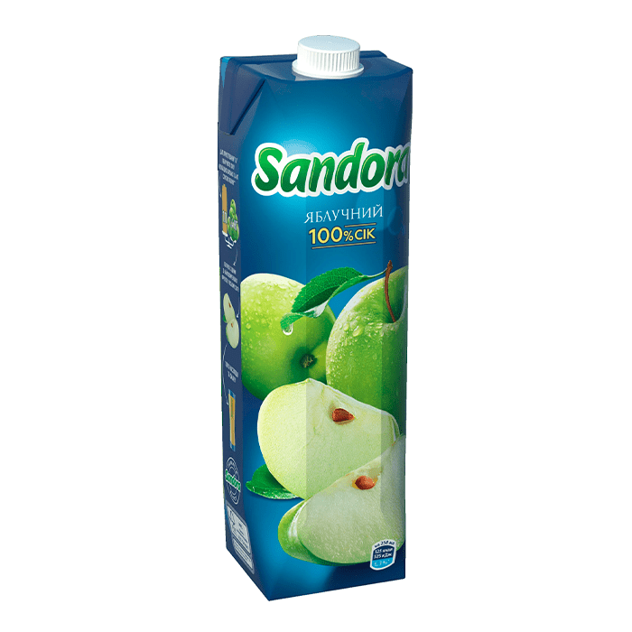 Яблучний сік, 0,95 л, ТМ “Sandora”