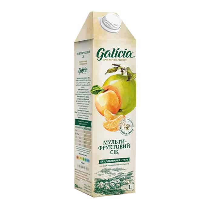 Juice with pulp with a mix of fruits “Multifruit” “Galicia”, 1 l