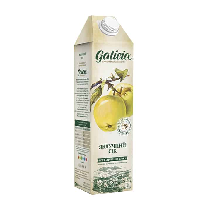 Apple juice TM "Galicia", 1 liter