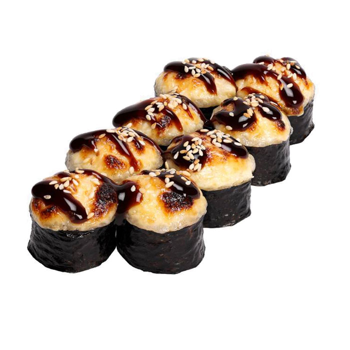 Baked futomaki with eel