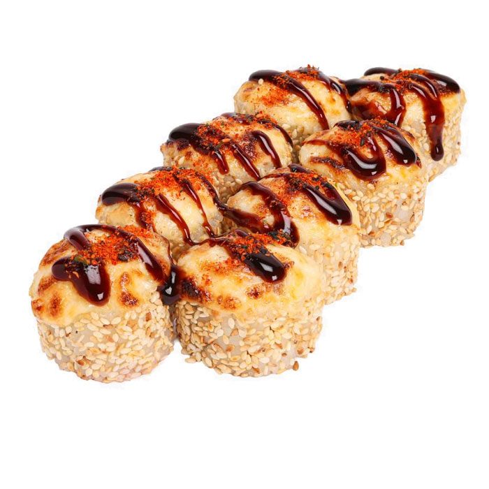 Baked uramaki with tuna