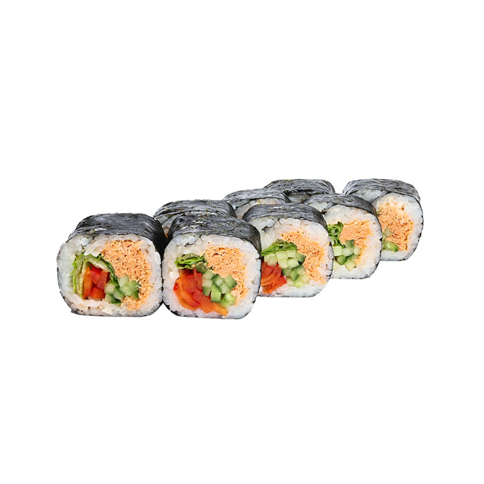 Futomaki with grilled salmon