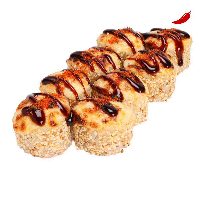 Baked uramaki with tuna