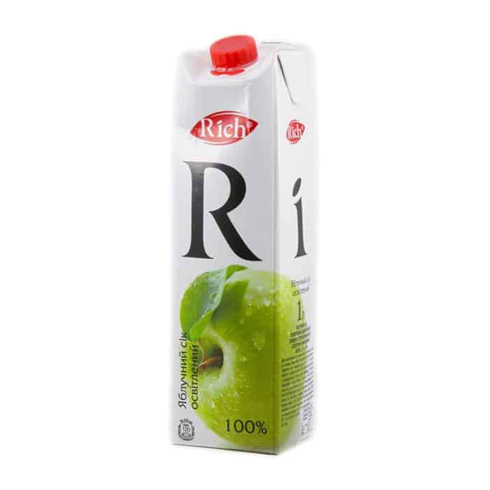 Clarified apple juice, 1L, ® RICH