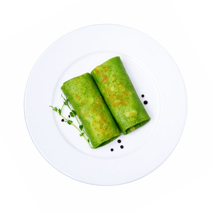 Млинці шпинатні з індичкою