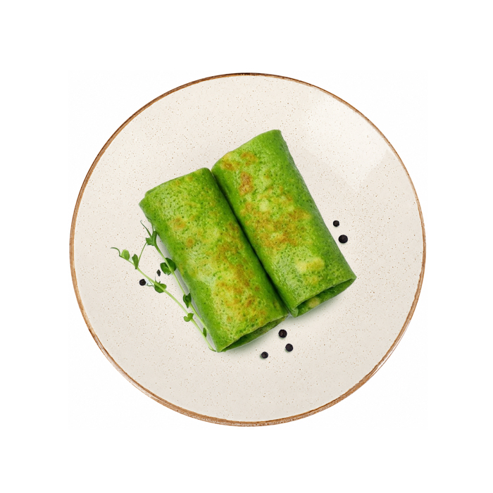Spinach pancakes with turkey