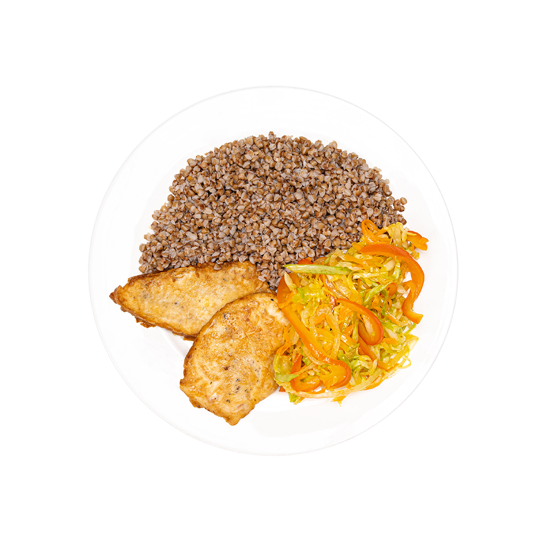 Buckwheat with chicken cutlet