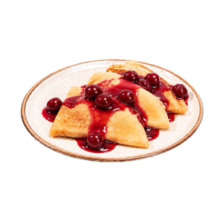 Pancakes with Cherry Compote