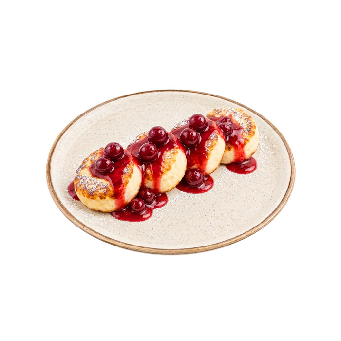 Cheesecakes with Cherry Compote